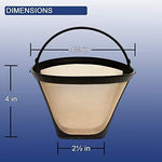 GoldTone Reusable #4 Cone Coffee Filter, Universal No. 4 Cone - fits Cuisinart, Ninja Makers - BPA Free. - brassknucklecoffee.myshopify.com - [variant_title]