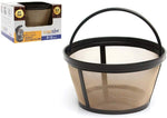 GoldTone Reusable 8-12 Cup Basket Coffee Filter, Flat Bottom Basket - fits Mr. Coffee, Black + Decker Makers - BPA Free. - brassknucklecoffee.myshopify.com - [variant_title]