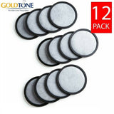 (12) GoldTone Charcoal Water Filters - Fits Mr. Coffee Makers - Disk Filter