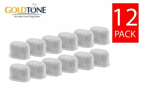 (12) GoldTone Carbon Charcoal Water Filters - Fits Breville Coffee Makers - BRE BWF100